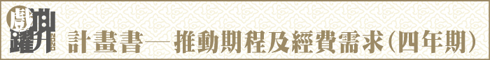 推動期程及經費需求(四年期)